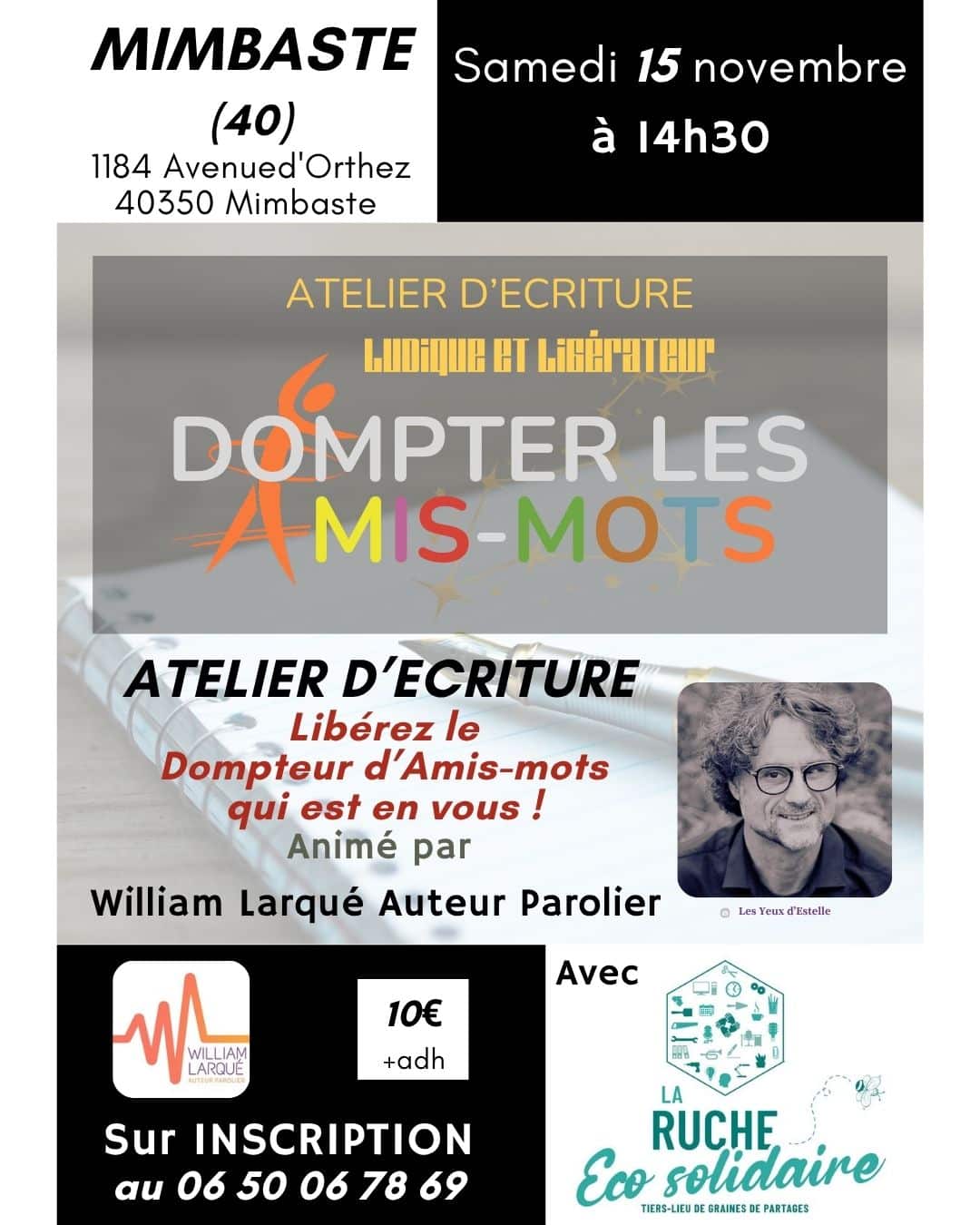 atelier d'ecriture 15 nov