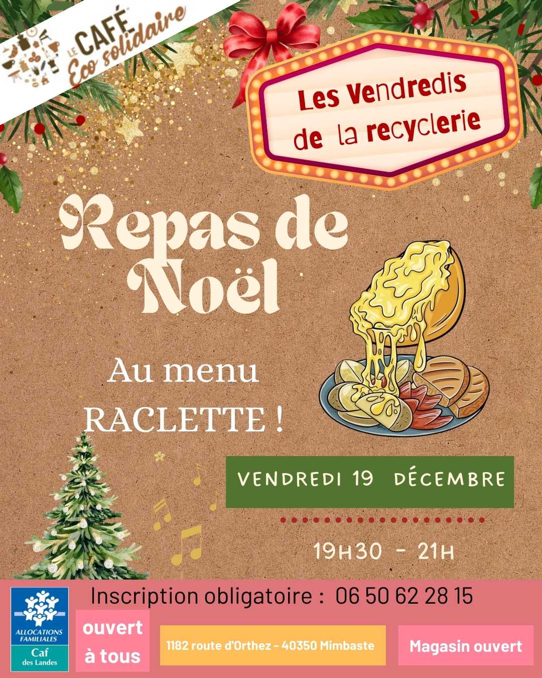 repas de noel raclette