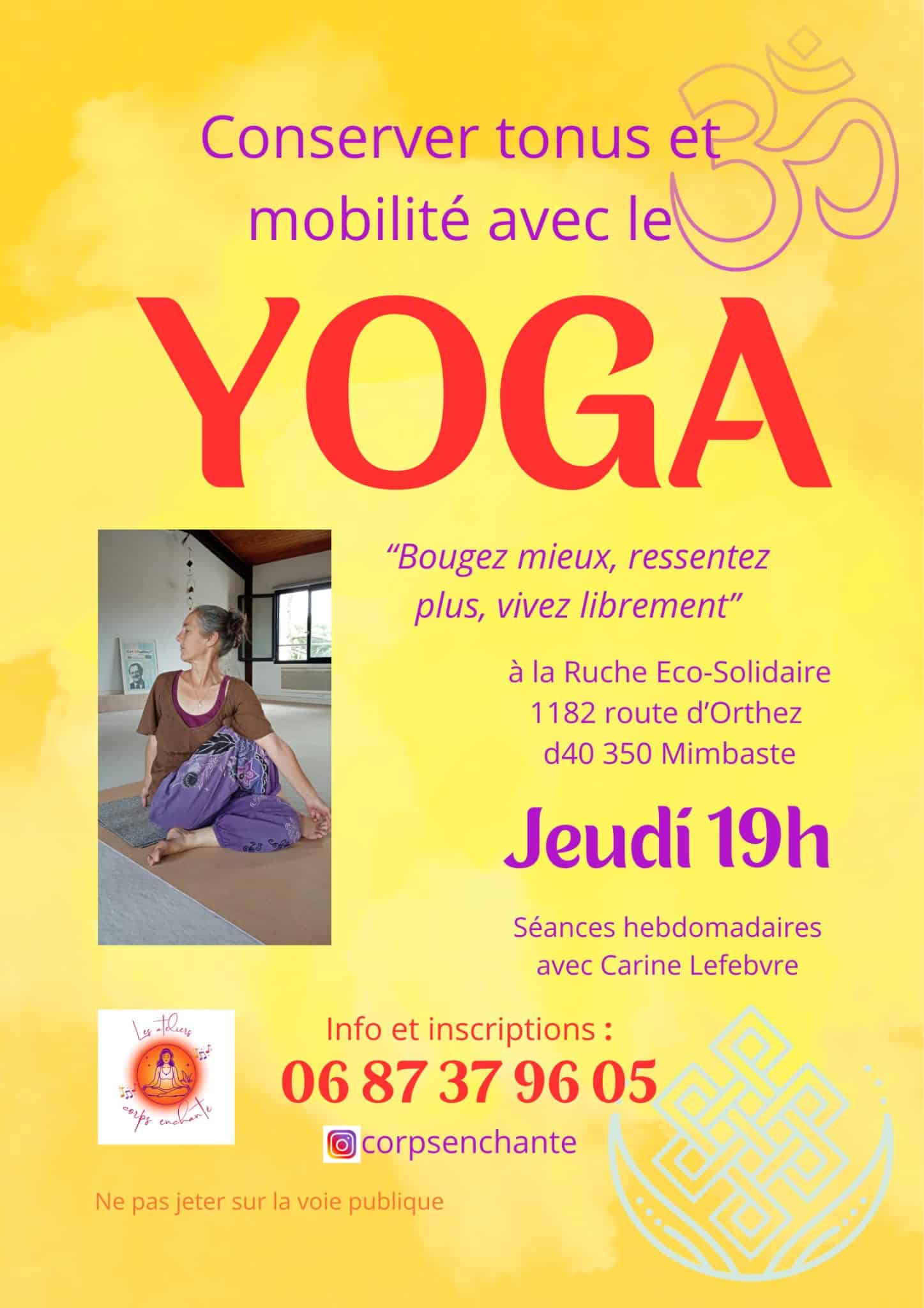 affiche yoga jeudi