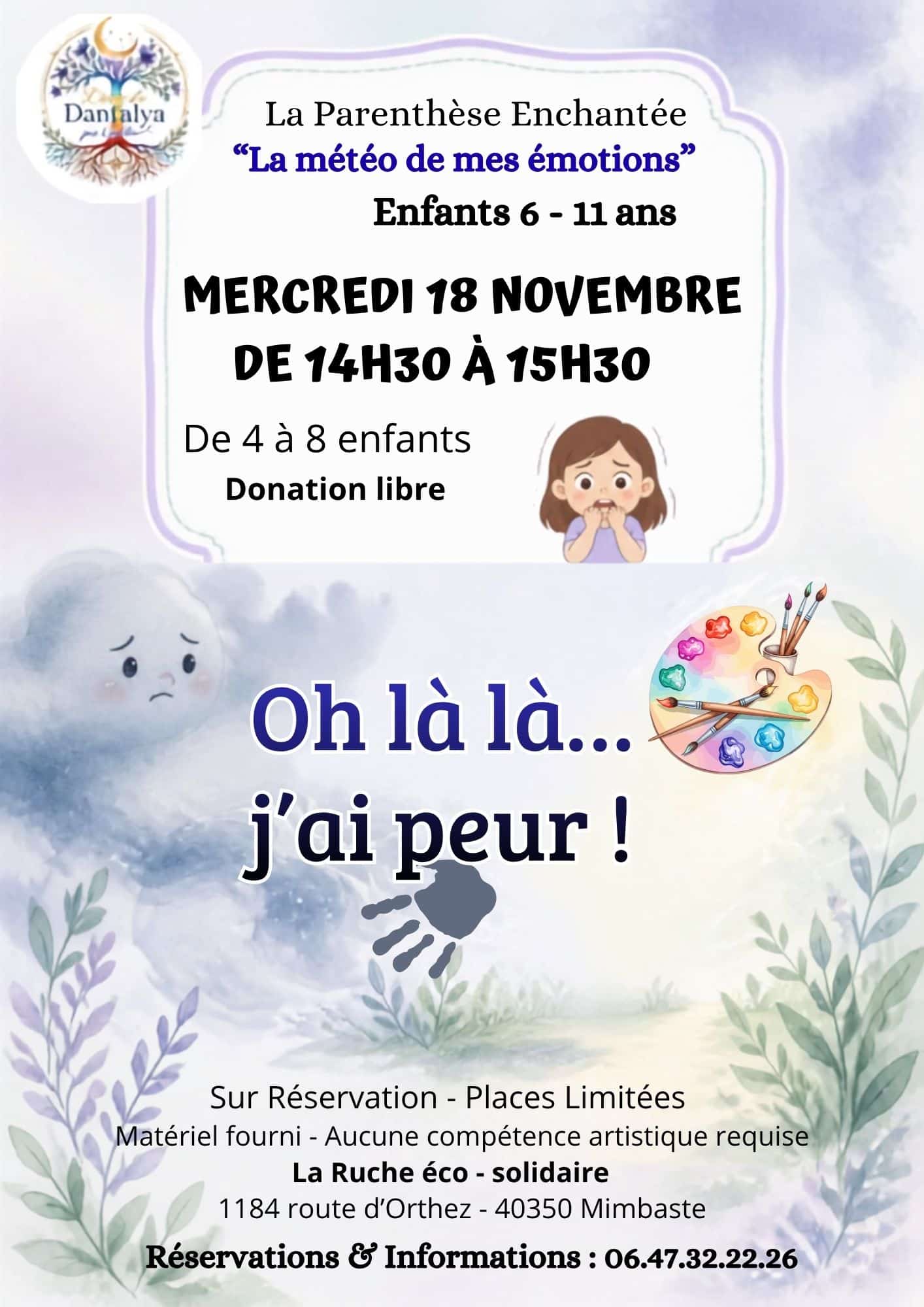 atelier art thérapie ado samedi 18 novembre